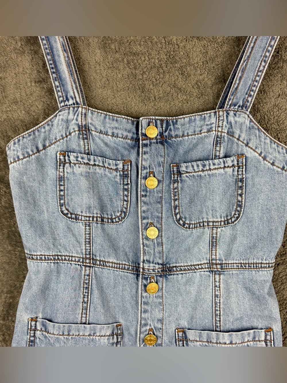 KUT FROM THE KLOTH Denim Jean Midi Button Up Dress Womens Size 0 Pockets Summer - Picture 6 of 14